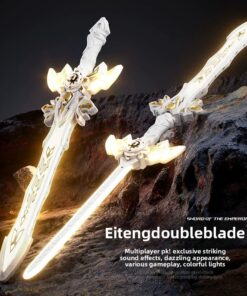 Pin Bao Sword Luminous Metal Unisex Children's Day Toy Gift Reddy LED Lightsaber Two-in-One Sound Light Double Blade Laser
